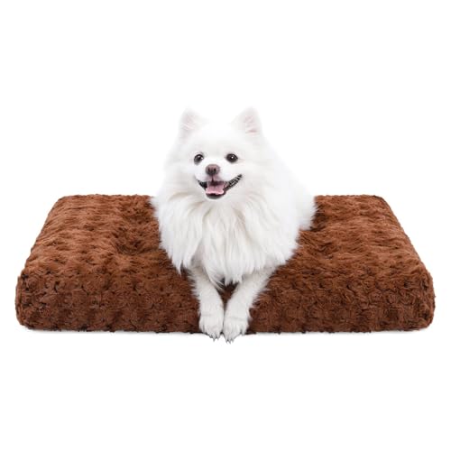 Comfy, washable dog crate bed with anti-slip, plush, and durable