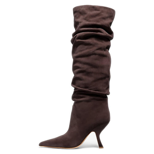 Erocalli Women's Wide Calf Slouchy Knee High Boots