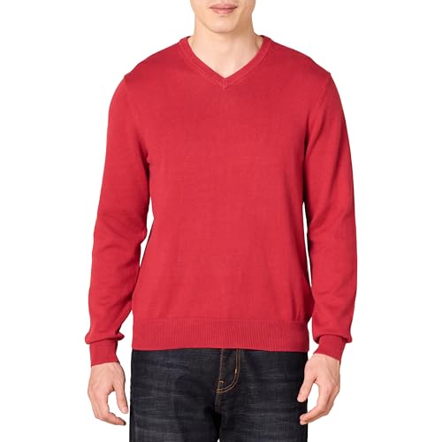 Amazon Essentials Men's Comfortable V-Neck Crew Sweater for Beginners.