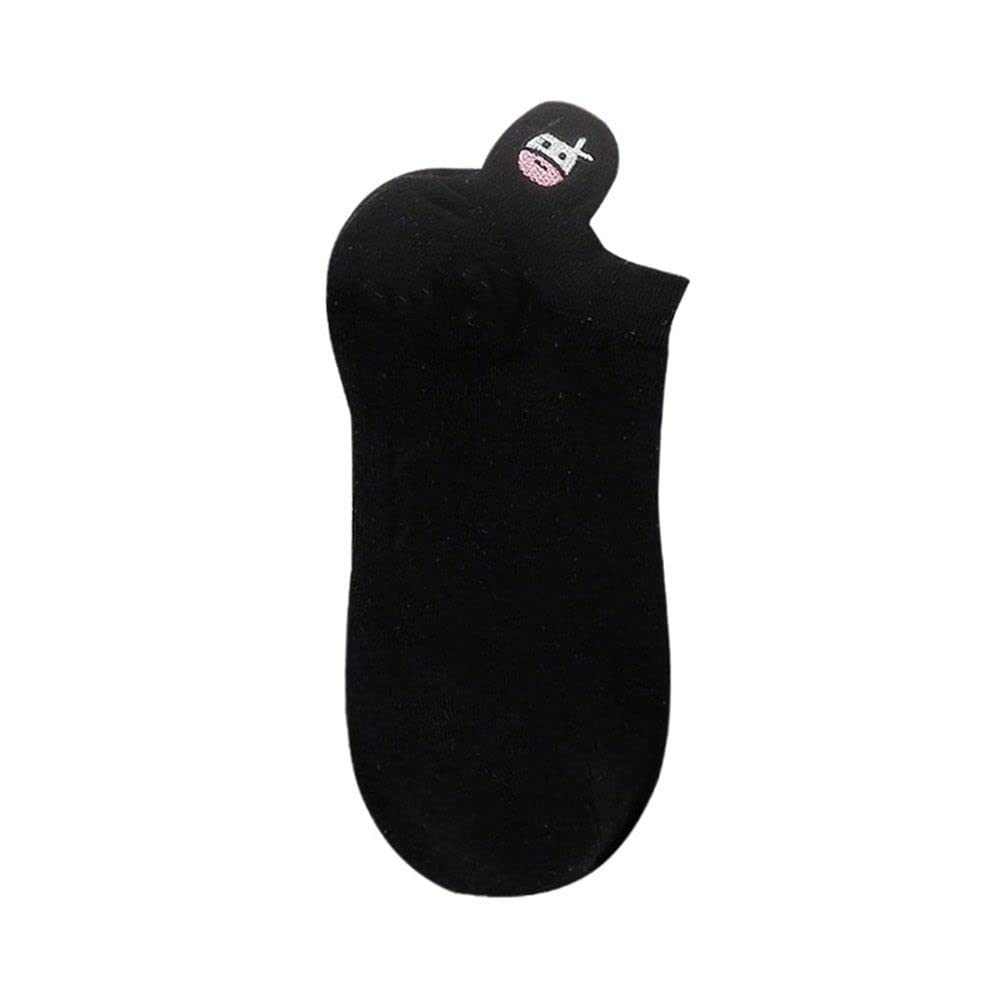 Black and White Striped Ankle Socks for Spring and Summer