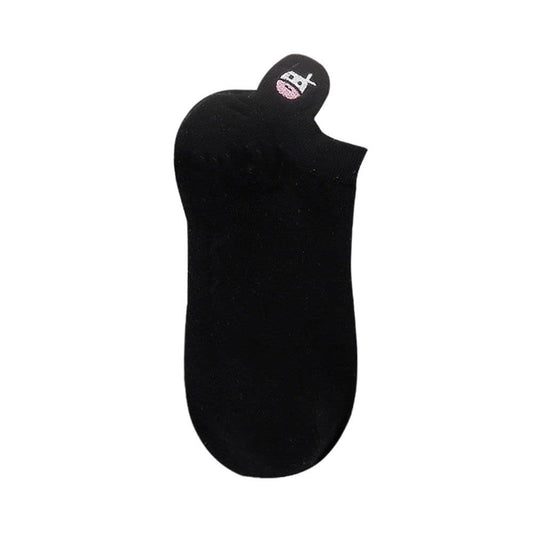 Black and White Striped Ankle Socks for Spring and Summer