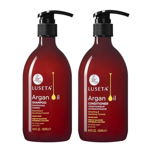 Luseta Argan Oil Shampoo and Conditioner Set for Hair Care