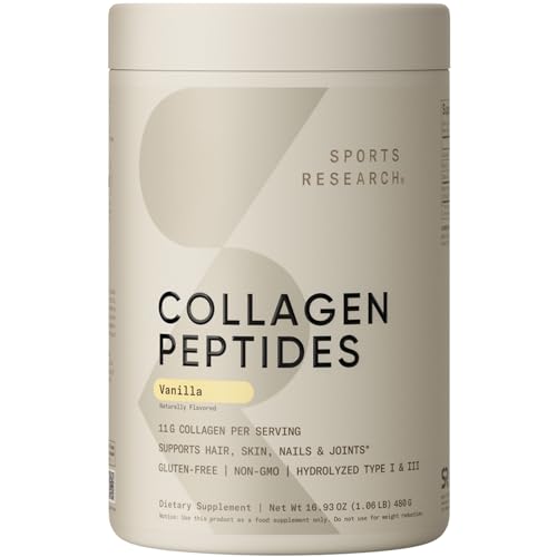 Collagen peptides for skin, nail, and joint health for vitality.