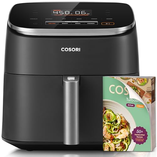 COSORI Air Fryer 9-in-1, Compact ⁘ Large 6-Qt, Fast Turbo Modes, 90–450°F Precise Heat for Even ...
