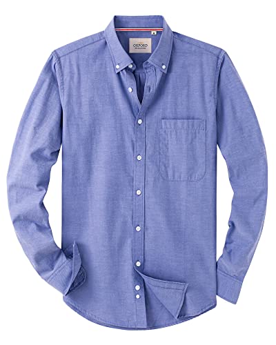 High-quality men's Oxford shirt with pocket detail and long sleeves.