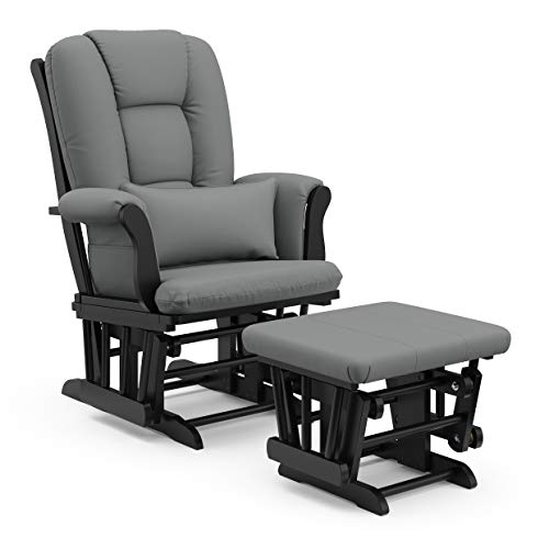 Storkcraft Glider with Ottoman and Lumbar Pillow