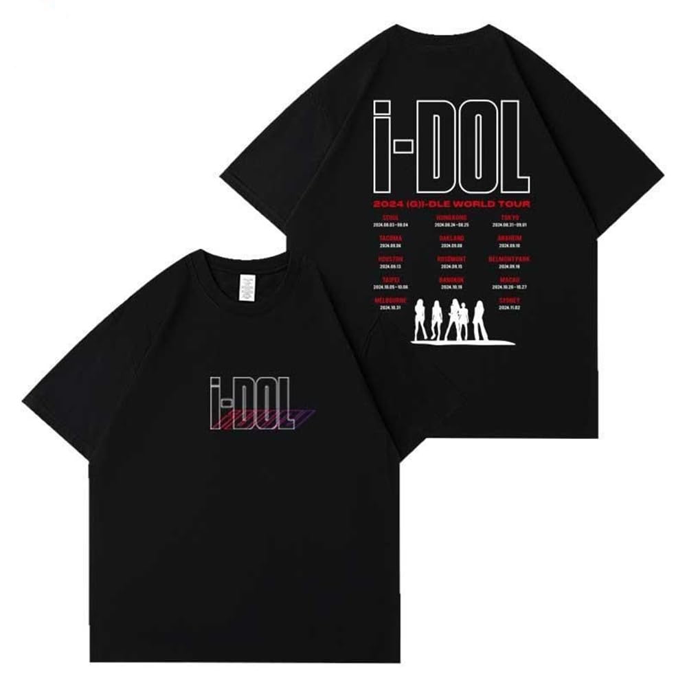 2024 GIDLE World Tour T Shirts GI-DLE Idol Concert t-Shirt Cotton Unisex Tees Premium Quality.