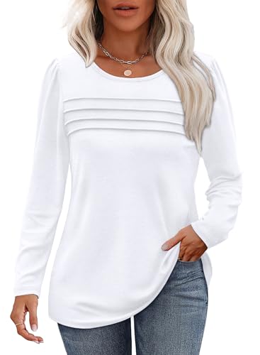 Women's Fall Fashion Long Sleeve Tunic Tops for Dressy Casual.