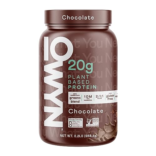 High-Calorie, Plant-Based Protein Powder with Probiotics and Superfood Greens Mix.