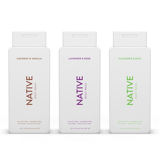 Native Body Wash Contains Naturally Derived Ingredients | for Women ⁘ Men, Sulfate, Paraben, ⁘ Dye...