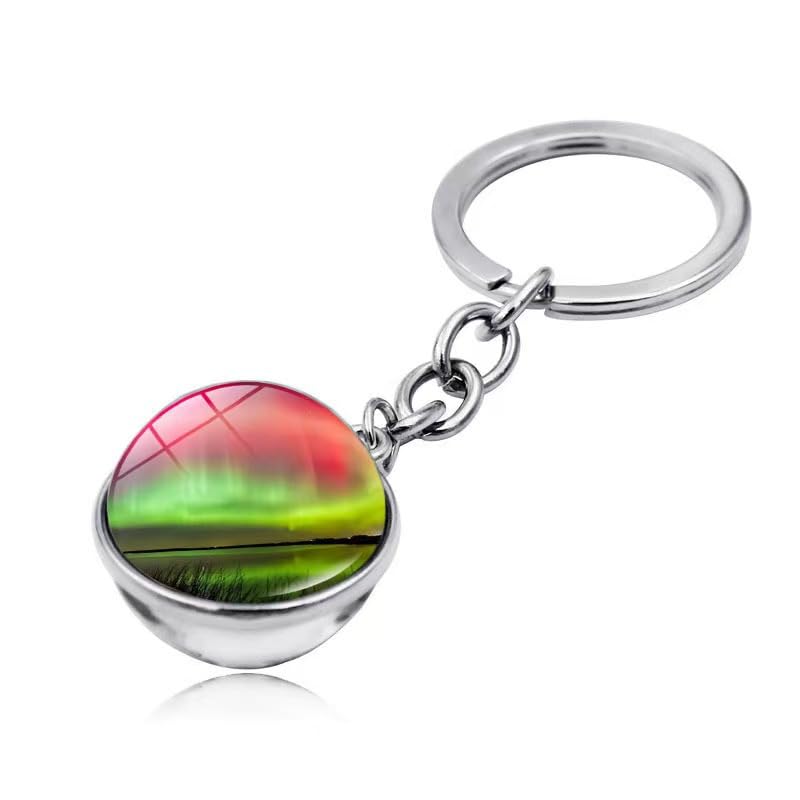Men's and Women's Keychains, Weather Aurora Gemstone Keychain, Stylish Bag, Backpack, Car Accessor...