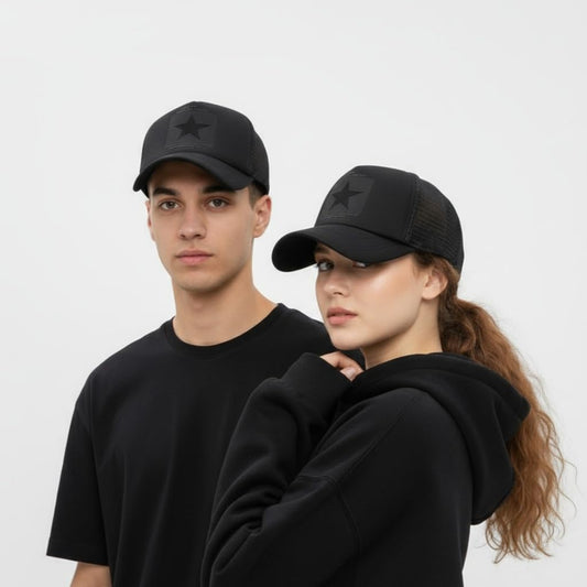 Five-Pointed Star Mesh Sun Visor Hat