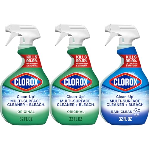 All-purpose household cleaner and bleach with 3 individually wrapped bottles.