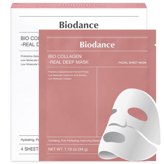 BIODANCE Bio-Collagen Real Deep Mask, Hydrating Overnight Hydrogel Mask, Pore Minimizing, ...