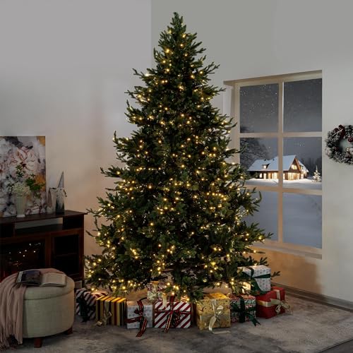 Kinsley 9ft Prelit Artificial Christmas Tree with 6230 Branch Tips and 1000 Warm Lights