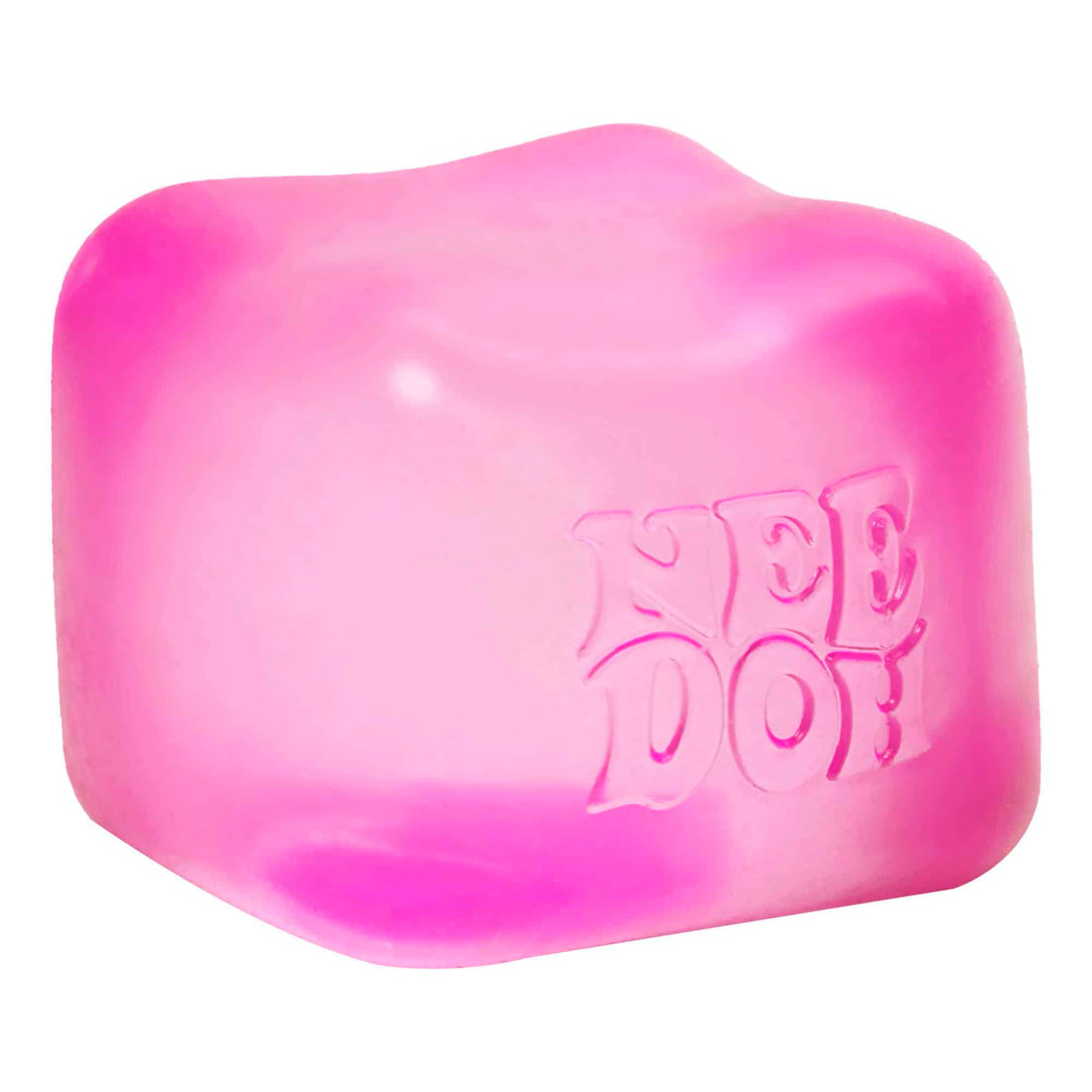 Playful pink sensory cube toy for little hands to grab firmly.