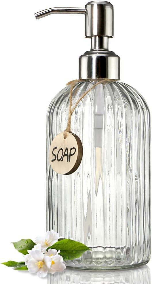 Glass Soap Dispenser for Kitchen and Bathroom