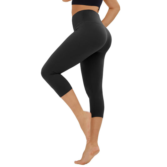 Comfortable workout leggings with pockets for cycling and yoga activities.