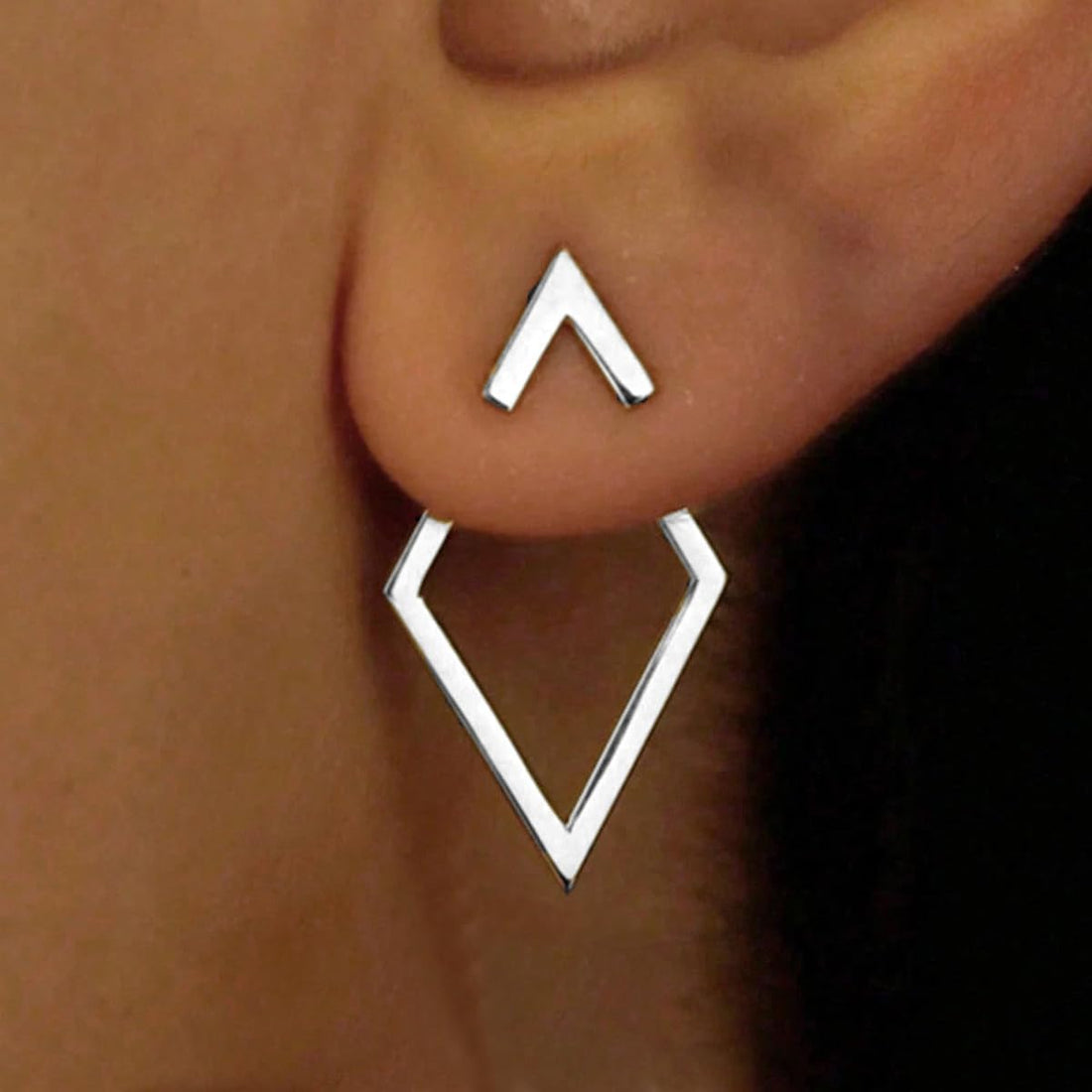 Rhombus Silver Earrings: Minimalist Style That Actually Stays Put