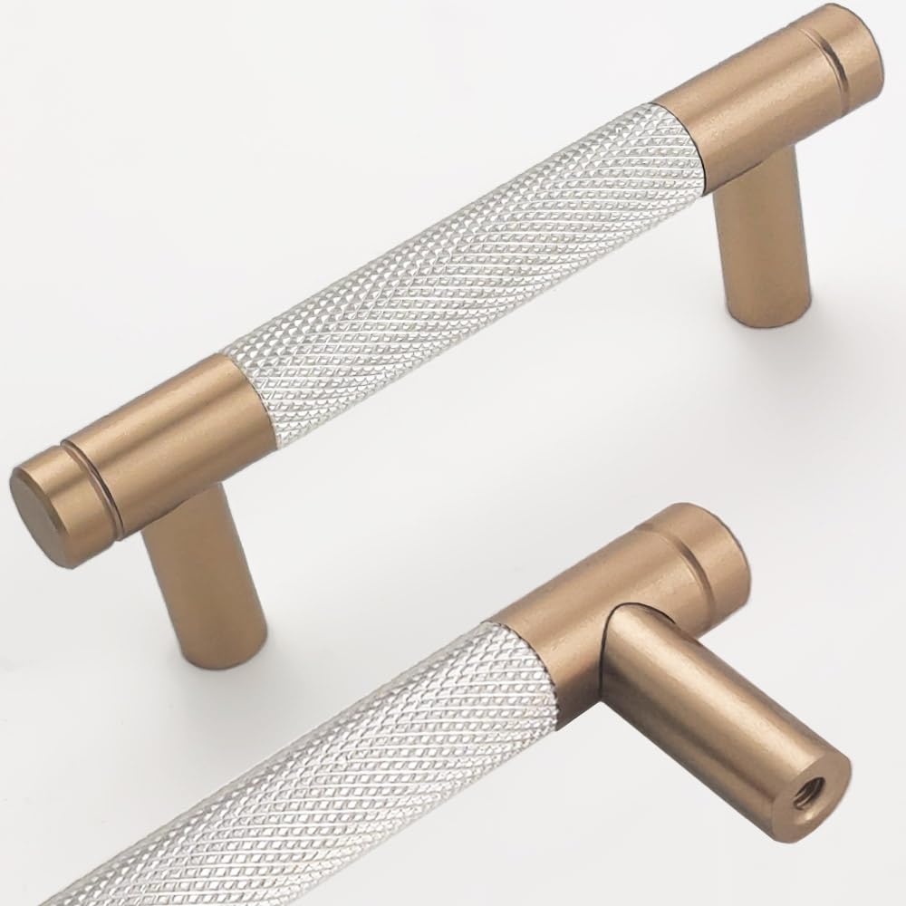 Modern 3 Inch Bar Cabinet Pulls in Bronze and Nickel Finish