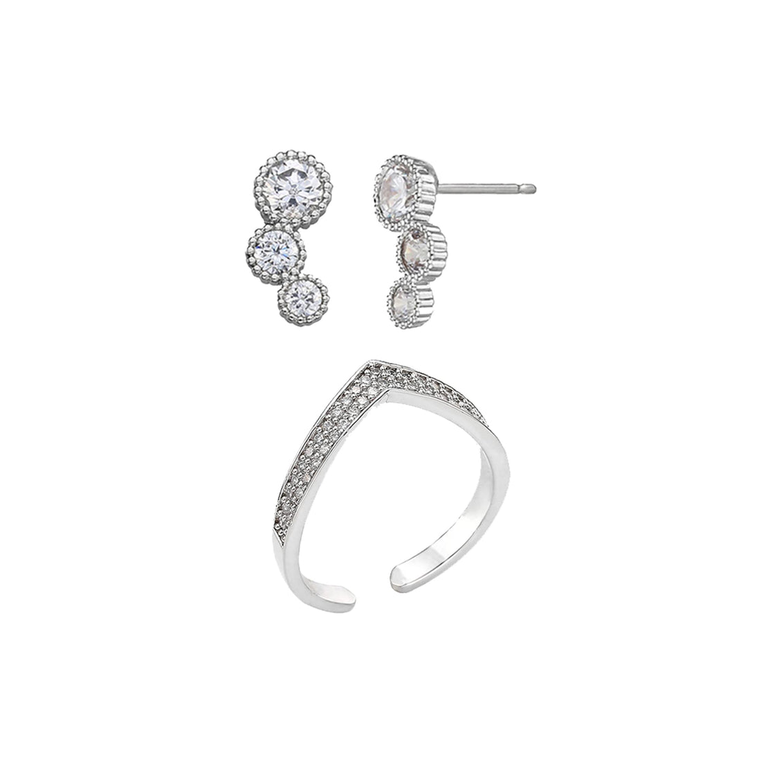 Three Drops of Tears Cubic Earrings