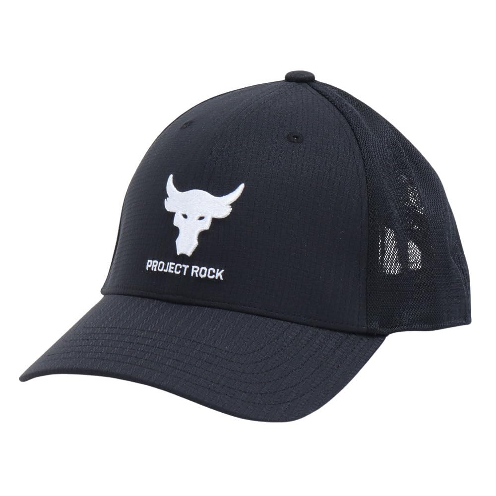Under Armour Men's Project Rock Trucker Hat, Black → White One Size.