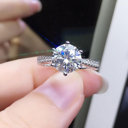 Round CZ Engagement Rings for Women