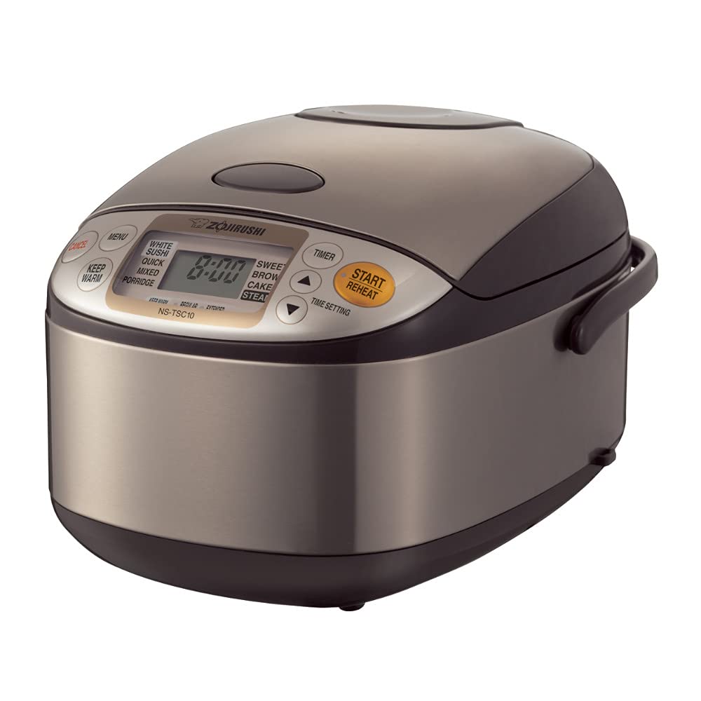 Zojirushi NS-TSC10 5-1/2-Cup (Uncooked) Micom Rice Cooker and Warmer, 1.0-Liter.