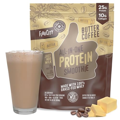 High-protein protein powder smoothie with grass-fed whey and collagen benefits.