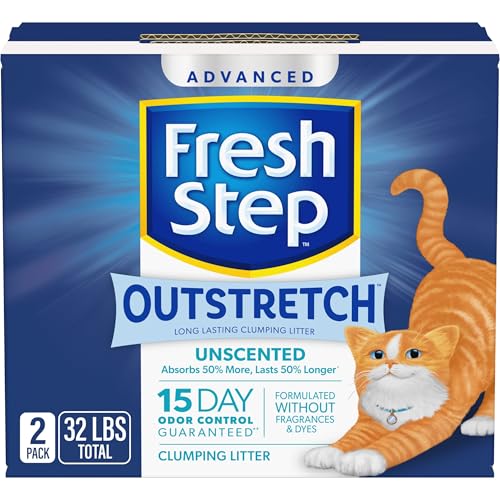 Clumping Cat Litter, Unscented, Entertains Odor Control, Large Cats & Kittens.