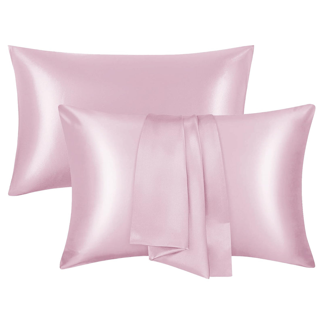 Soft Pink Silk Pillowcases for Skin and Hair Care