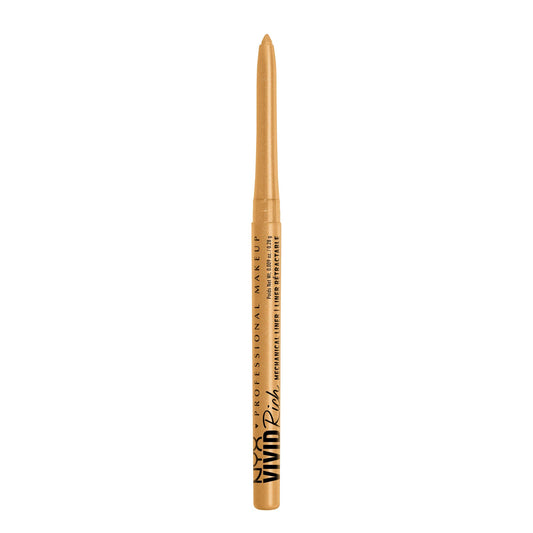 NYX PROFESSIONAL MAKEUP Mechanical Eye Pencil, Vivid Rich Mechanical, Creamy Retractable Eyeliner - Amber Stunner, Gold ...