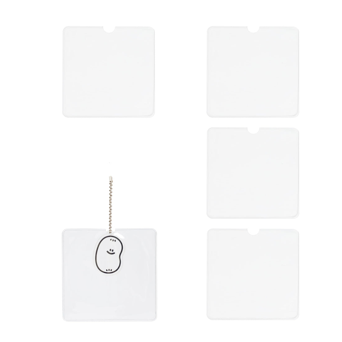 Clear Acrylic Keychain Bags - Pack of 5