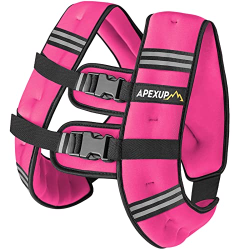 Weighted Vest for Women's Workout with Vibrant Reflective Safety Features Included.