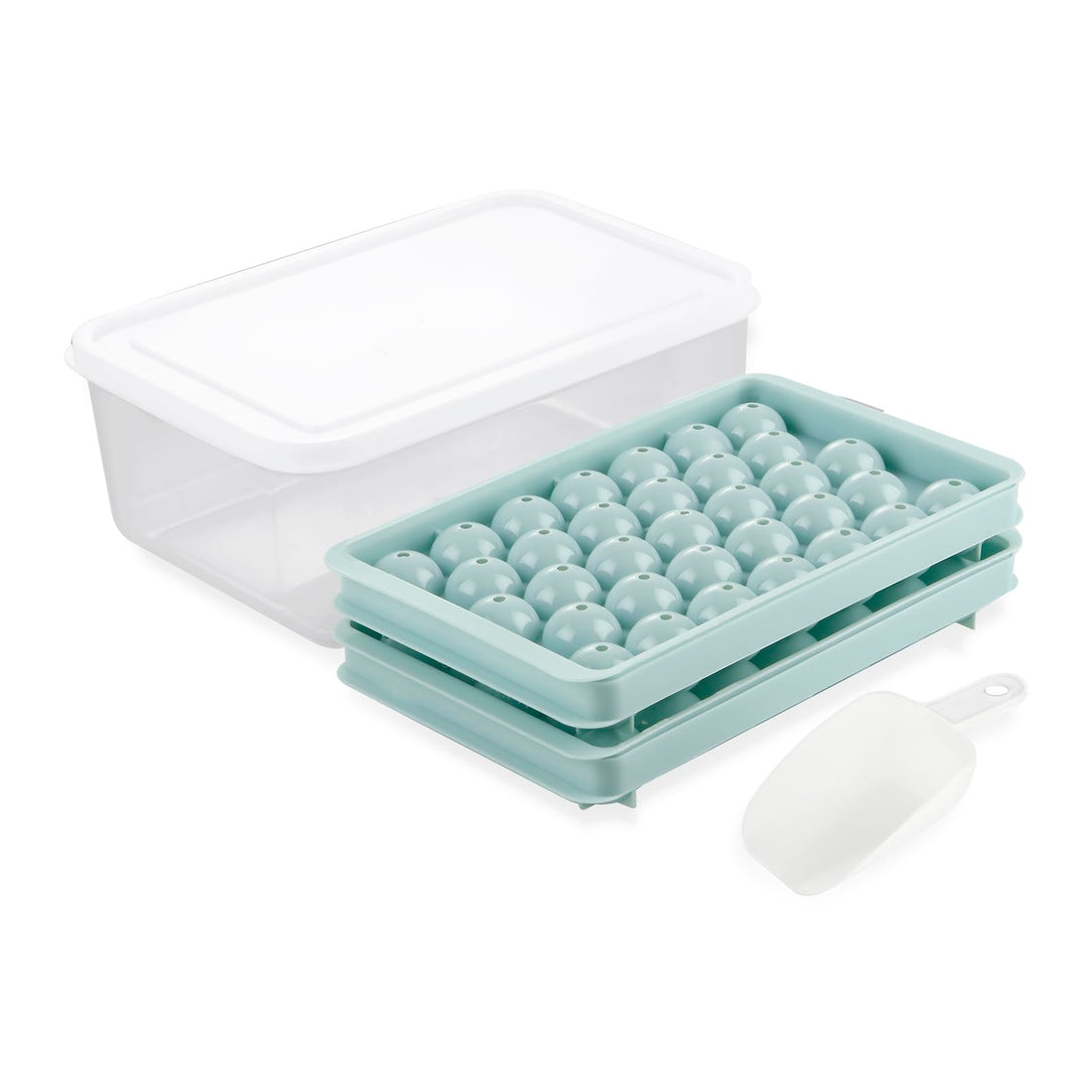 Ice Cube Tray with Lid and Bin Product Description Easy release ice cube trays with lid and ...