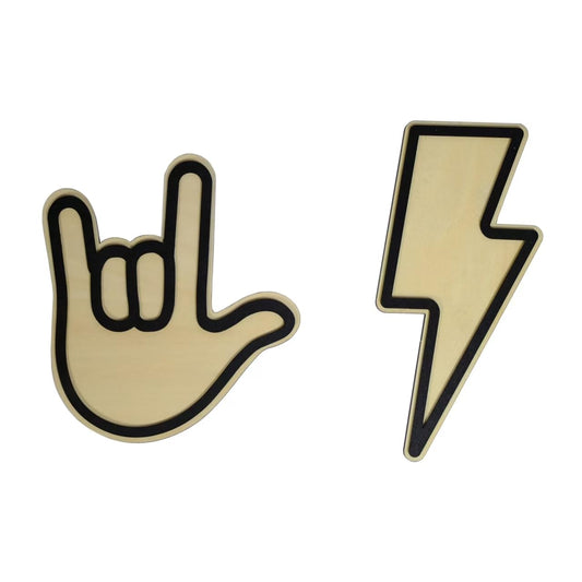 Hawaiian Shaka Lightning Wooden Wall Decor