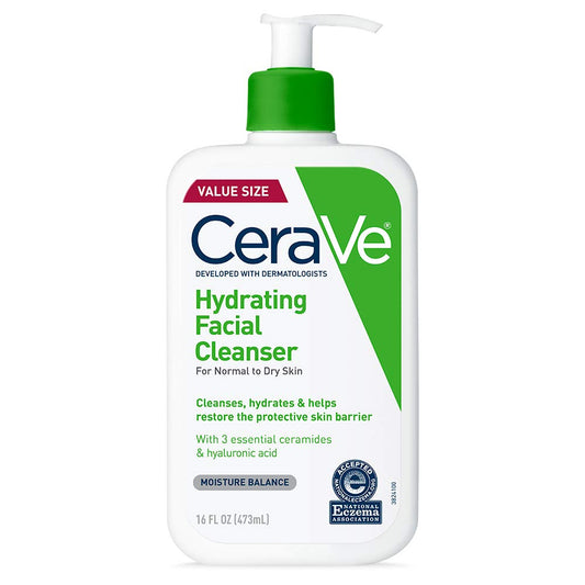 CeraVe Hydrating Facial Cleanser | Moisturizing Non-Foaming Face Wash with Hyaluronic Acid, Ceramides and Glycerin | ...