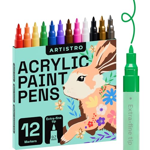 12-Color Artist's Acrylic Paint Set for Multi-Material Artistic Expression Tools.