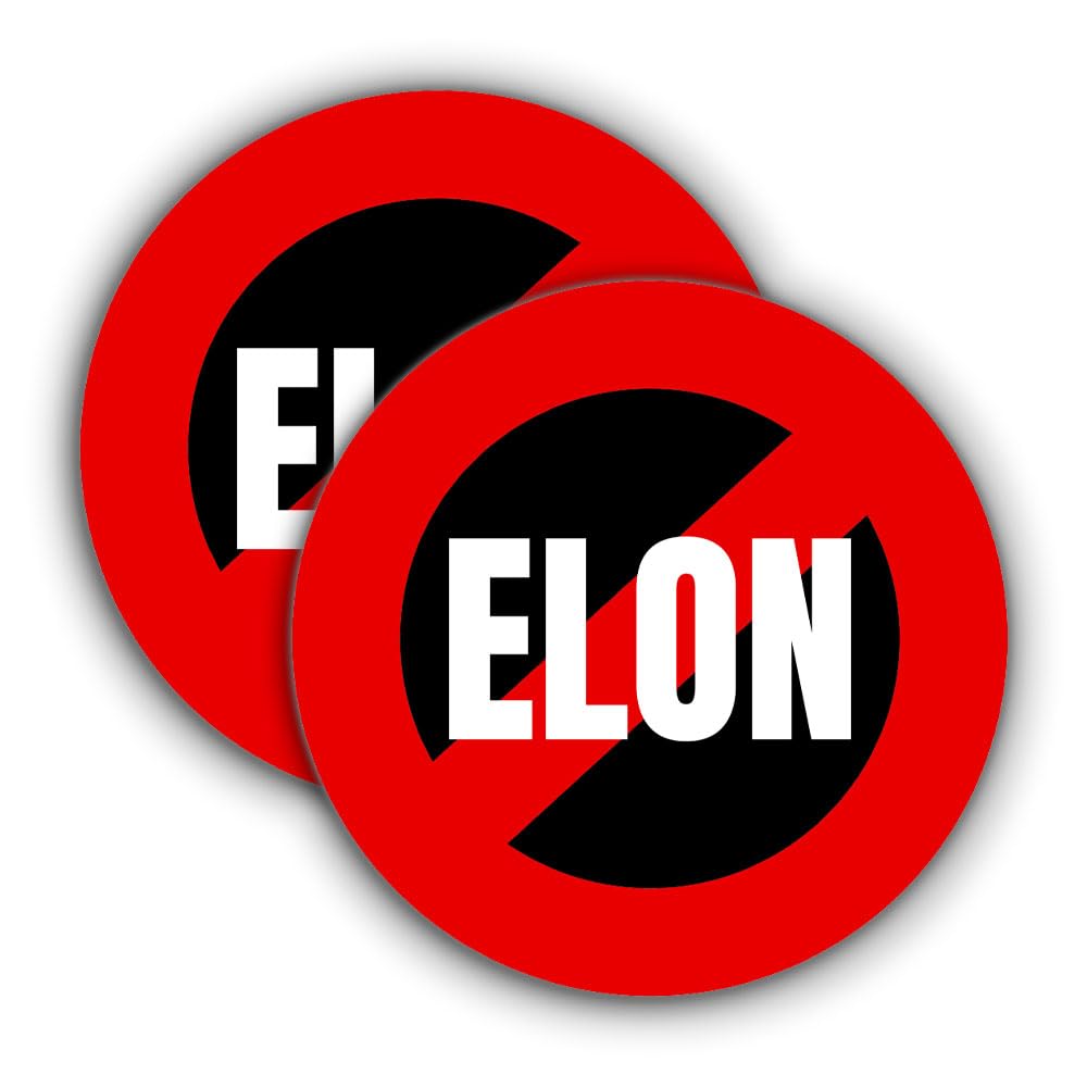 Anti Elon Sticker for Car, Waterproof Vinyl Decal for Tesla Owners.