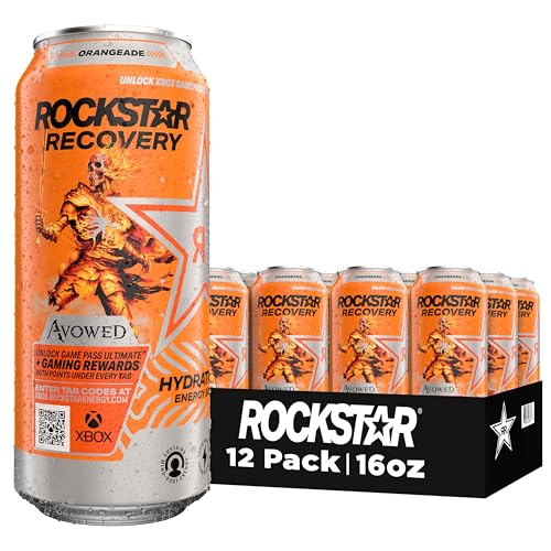 Revitalize with Rockstar Energy Drink, Electrolyte-Packed Recovery Formula for Gamers.