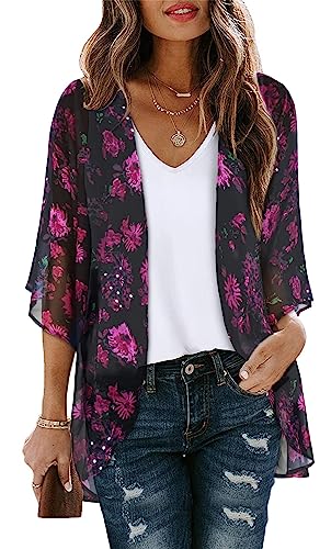 Women's Floral Kimono Cardigan Top