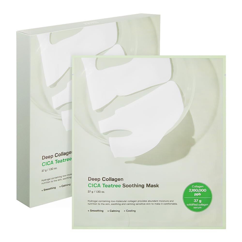 Deep Collagen Face Mask with Tea Tree and Acne Treatment Benefits.