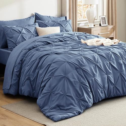 Cozy Slate Blue Comforter Set for a Restful Family Sleep