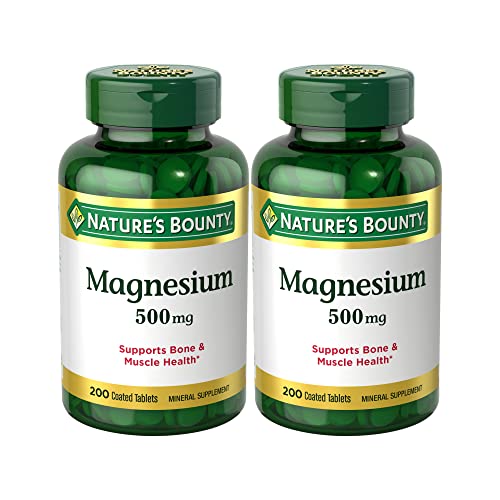 Magnesium Tablets for Bone and Muscle Health - Twin Pack.