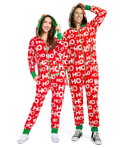 Funny Adult One-Piece Jumpsuits with Pockets for Merry Holiday cheer