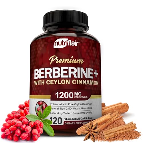 Berberine HCL Supplement: Natural Energy and Cholesterol Support Dietary Aid.