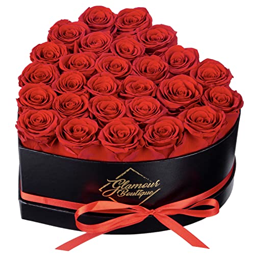 Elegant, Long-Lasting Valentine's Day Roses for Females in Heart Box.