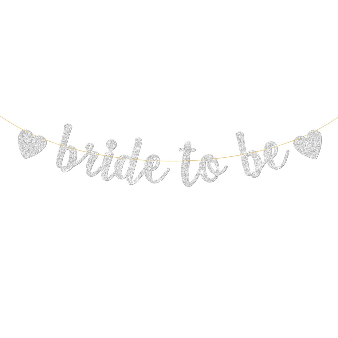 Silver Glitter Banner and Garland