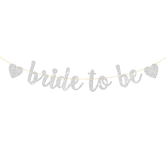 Silver Glitter Banner and Garland