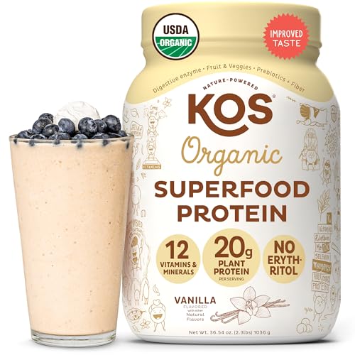 Healthy Alternatives KOS Vegan Organic Dairy-Free Protein Powder Supplement Mix.